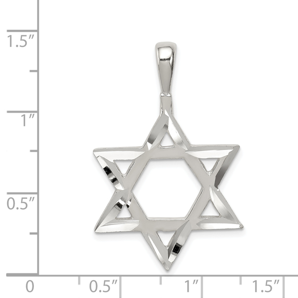 Sterling Silver Star of David Charm - Picture 3 of 4